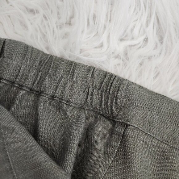 Cynthia‎ Rowley Pants Womens XL 100% Linen Wide Leg Ankle Elastic Zipper - Picture 4 of 16